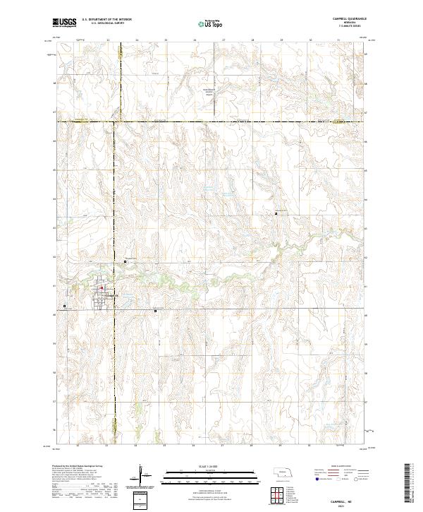 Campbell, NE — USGS 7.5-minute topo (2021)