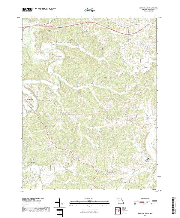 Westphalia East, MO — USGS 7.5-minute topo (2021)