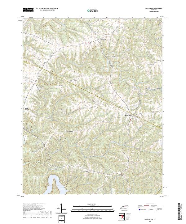 Mount Eden, KY — USGS 7.5-minute topo (2022)