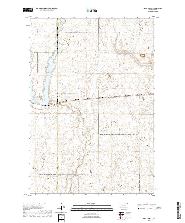 Lake Parmley, SD — USGS 7.5-minute topo (2021)