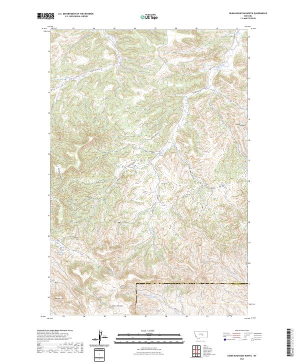Dunn Mountain North, MT — USGS 7.5-minute topo (2024)