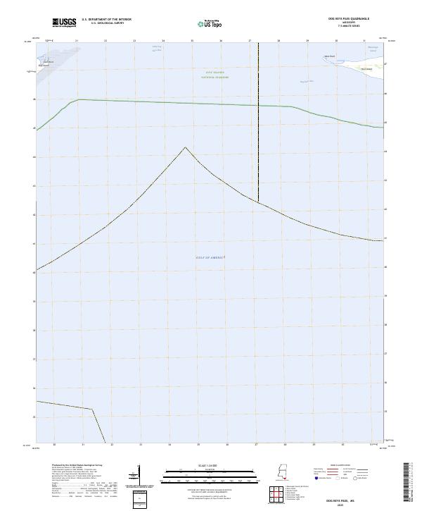 Dog Keys Pass, MS — USGS 7.5-minute topo (2025)