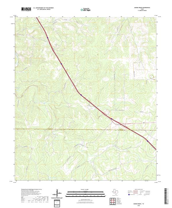 Mudge Draw, TX — USGS 7.5-minute topo (2022)