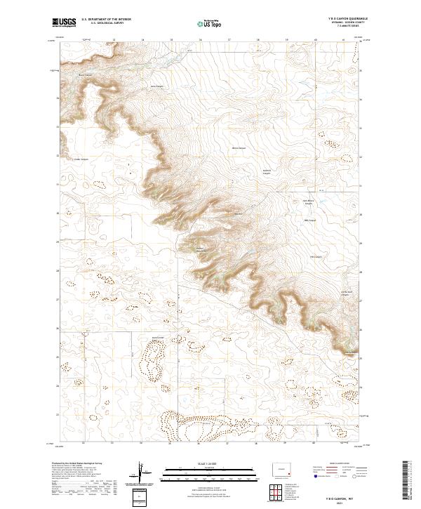 Y B O Canyon, WY — USGS 7.5-minute topo (2021)