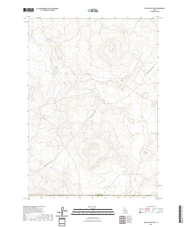 Kettle Butte NW, ID — USGS 7.5-minute topo (2023)