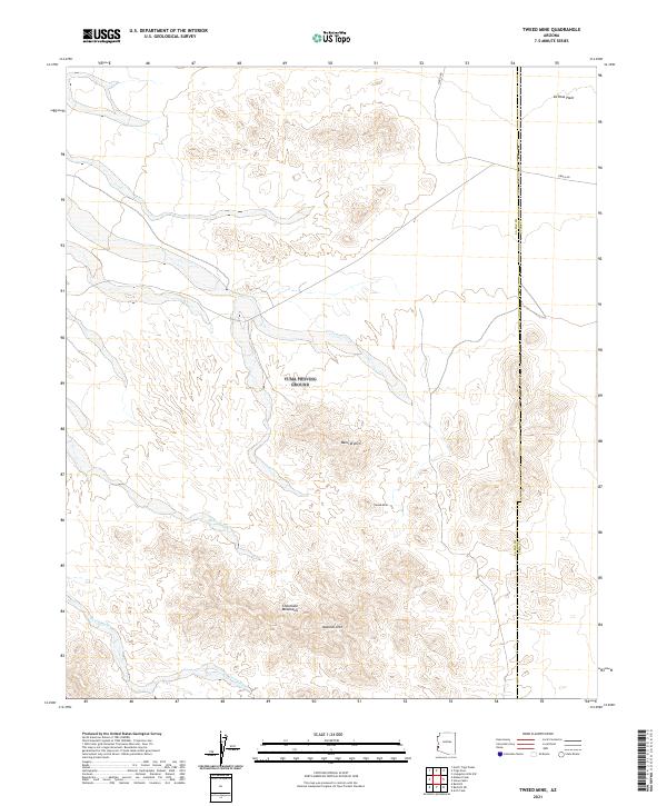 Tweed Mine, AZ — USGS 7.5-minute topo (2021)