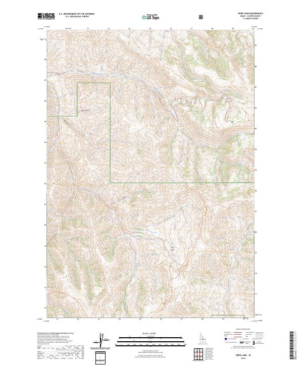 Herd Lake, ID — USGS 7.5-minute topo (2024)