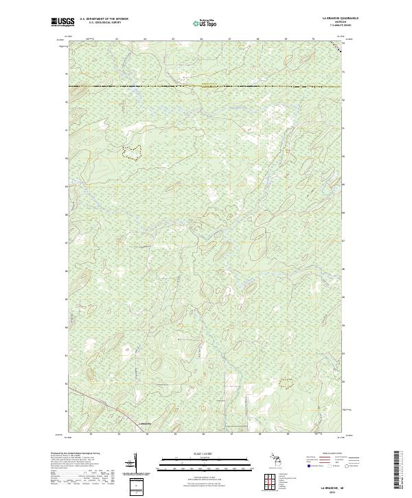 La Branche, MI — USGS 7.5-minute topo (2023)