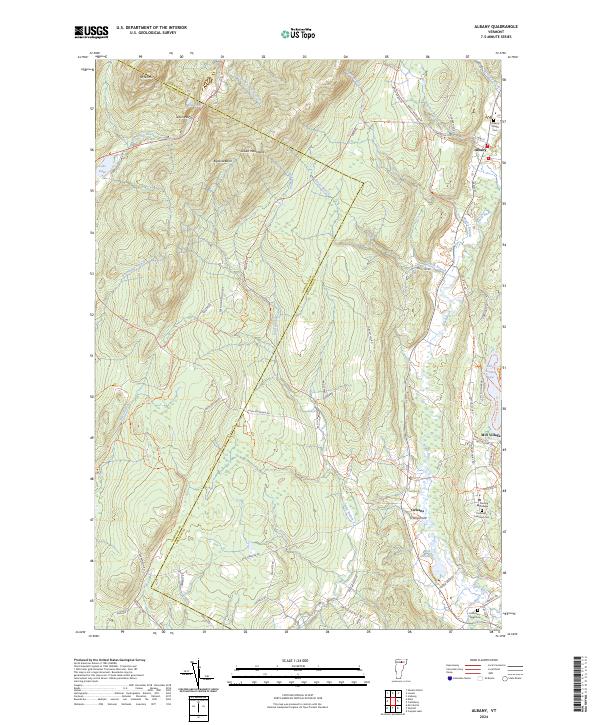 Albany, VT — USGS 7.5-minute topo (2024)