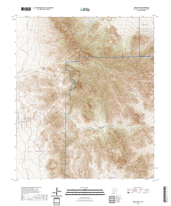 Organ Peak, NM — USGS 7.5-minute topo (2023)