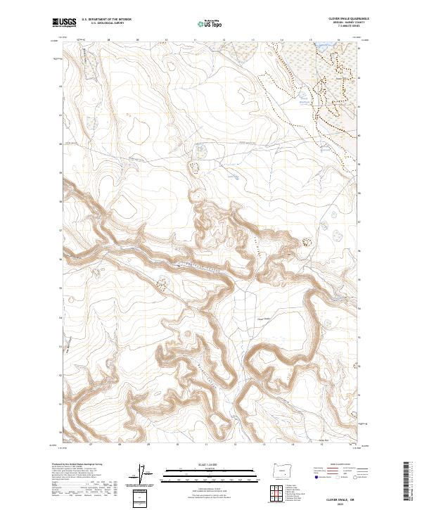 Clover Swale, OR — USGS 7.5-minute topo (2023)