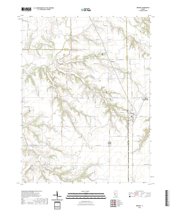 Medora, IL — USGS 7.5-minute topo (2024)