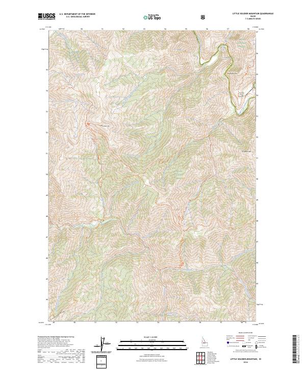 Little Soldier Mountain, ID — USGS 7.5-minute topo (2024)