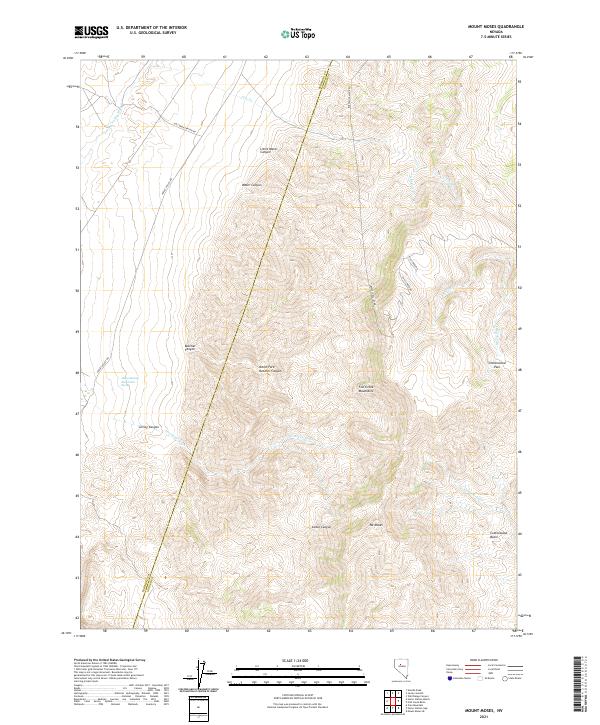 Mount Moses, NV — USGS 7.5-minute topo (2021)