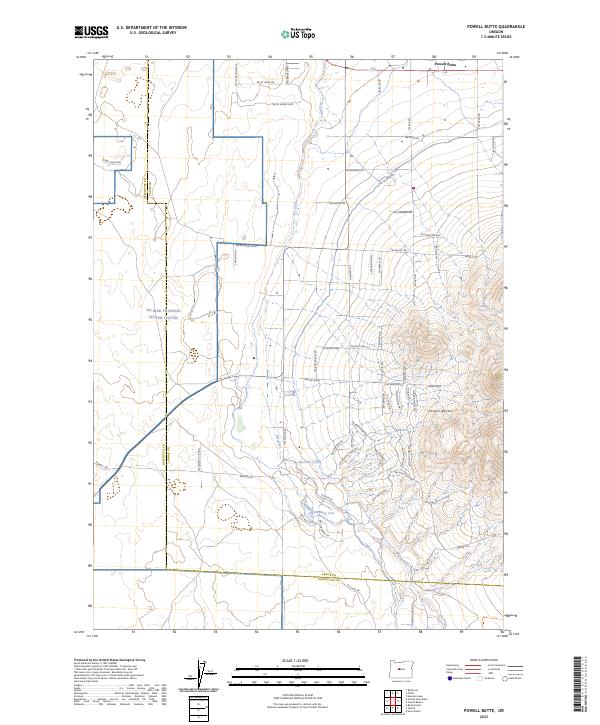 Powell Butte, OR — USGS 7.5-minute topo (2023)