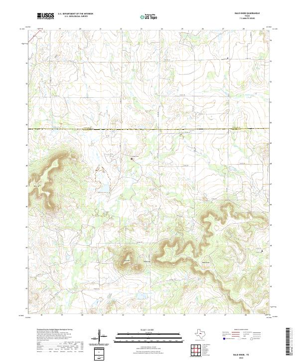 Bald Knob, TX — USGS 7.5-minute topo (2022)