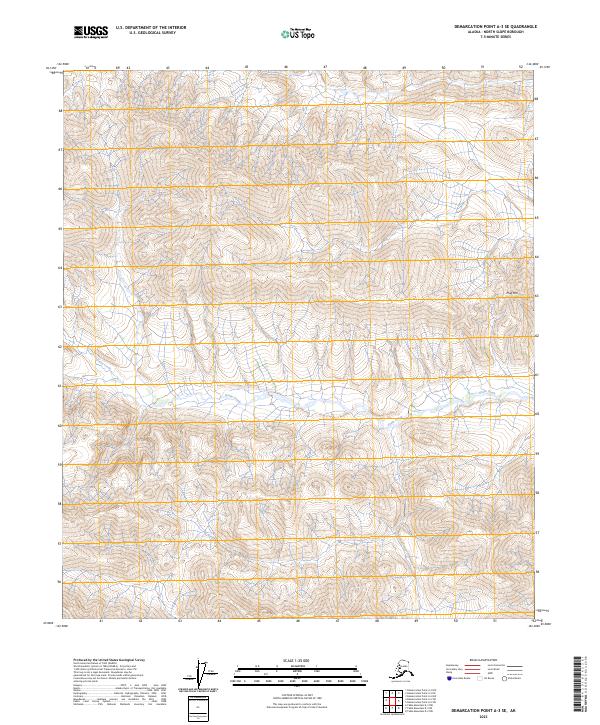 Demarcation Point A-3 SE, AK — USGS 7.5-minute topo (2023)