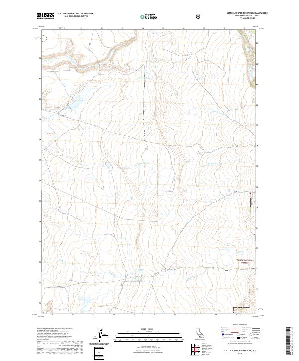 Little Juniper Reservoir, CA — USGS 7.5-minute topo (2021)