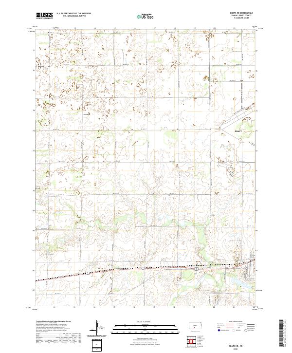 Coats NE, KS — USGS 7.5-minute topo (2022)