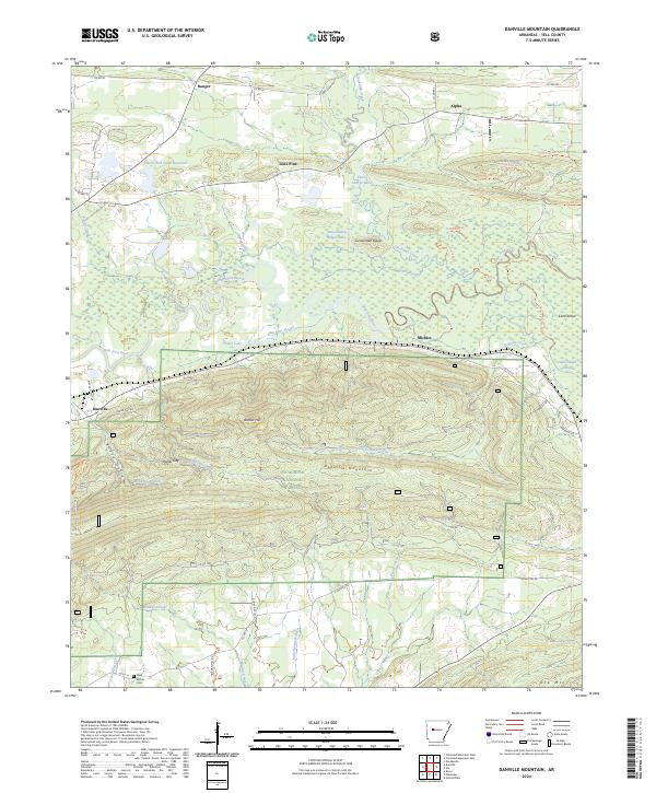 Danville Mountain, AR — USGS 7.5-minute topo (2024)