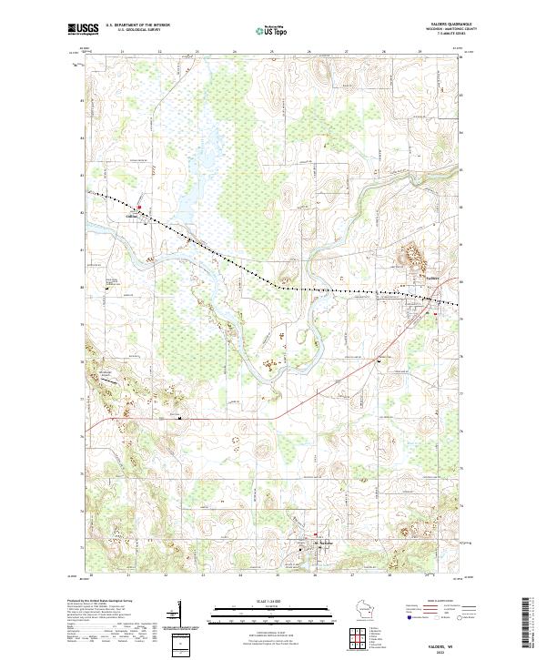 Valders, WI — USGS 7.5-minute topo (2022)