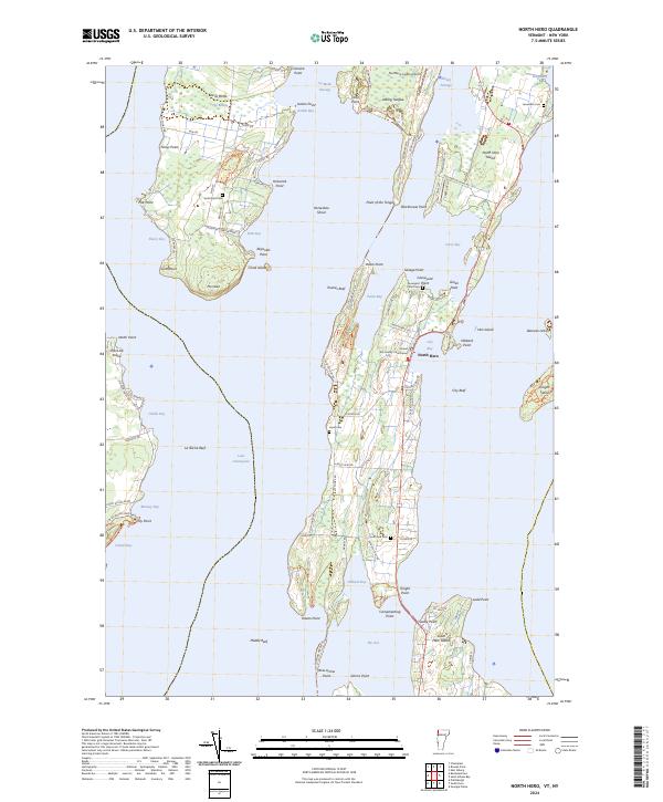 North Hero, VT-NY — USGS 7.5-minute topo (2024)