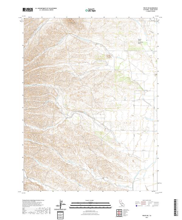 Fruto NE, CA — USGS 7.5-minute topo (2021)