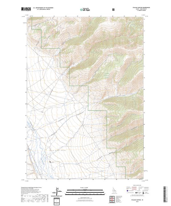 Italian Canyon, ID — USGS 7.5-minute topo (2023)
