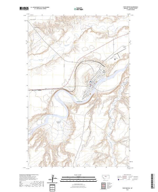 Fort Benton, MT — USGS 7.5-minute topo (2024)