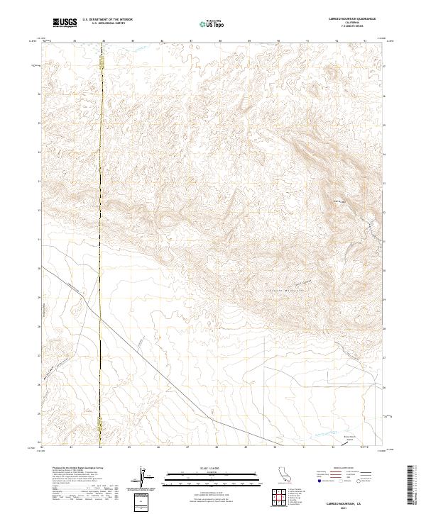 Carrizo Mountain, CA — USGS 7.5-minute topo (2021)