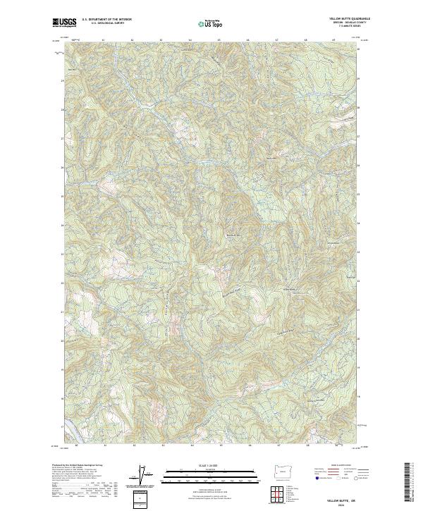 Yellow Butte, OR — USGS 7.5-minute topo (2024)