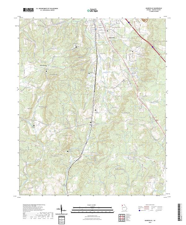 Adairsville, GA — USGS 7.5-minute topo (2024)