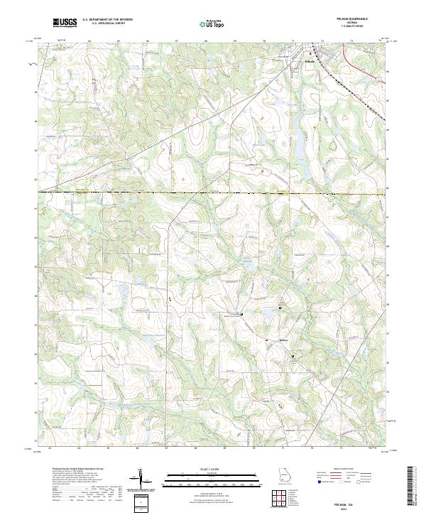 Pelham, GA — USGS 7.5-minute topo (2024)