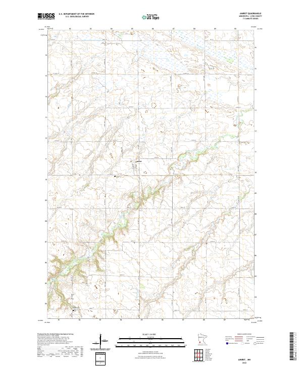 Amiret, MN — USGS 7.5-minute topo (2022)