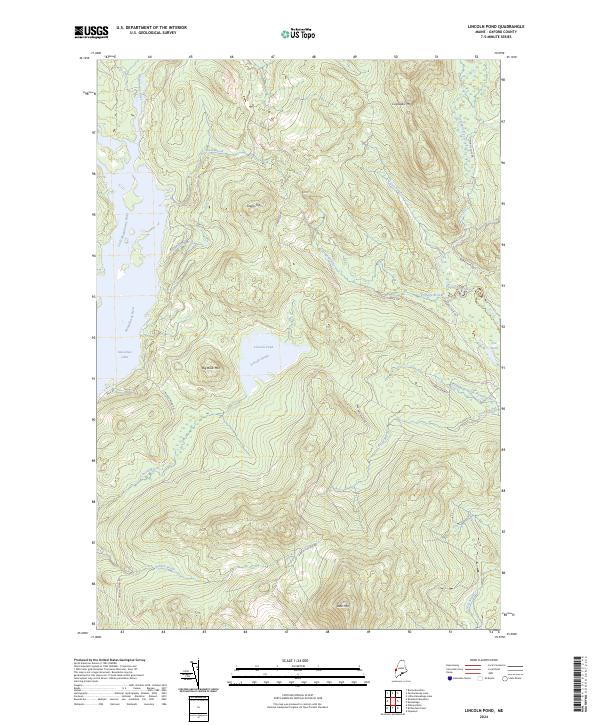 Lincoln Pond, ME — USGS 7.5-minute topo (2024)