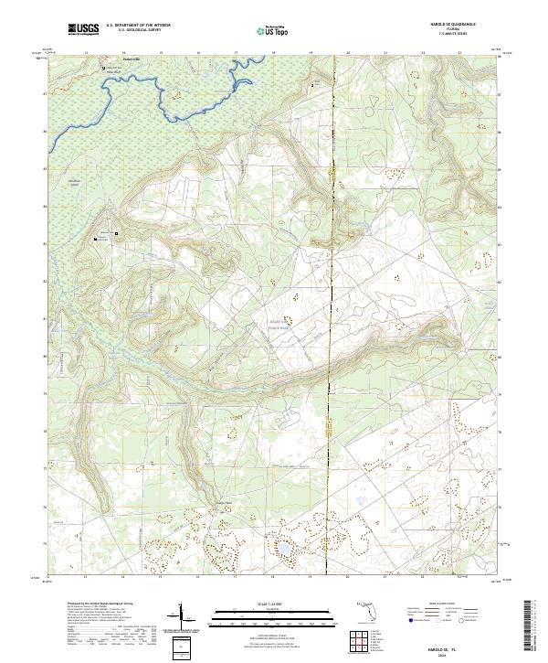 Harold SE, FL — USGS 7.5-minute topo (2024)