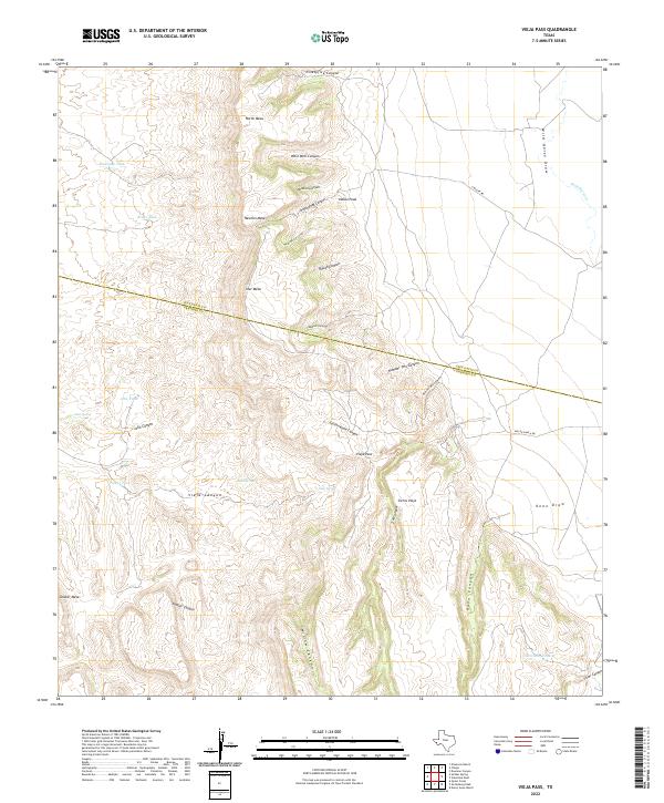 Vieja Pass, TX — USGS 7.5-minute topo (2022)