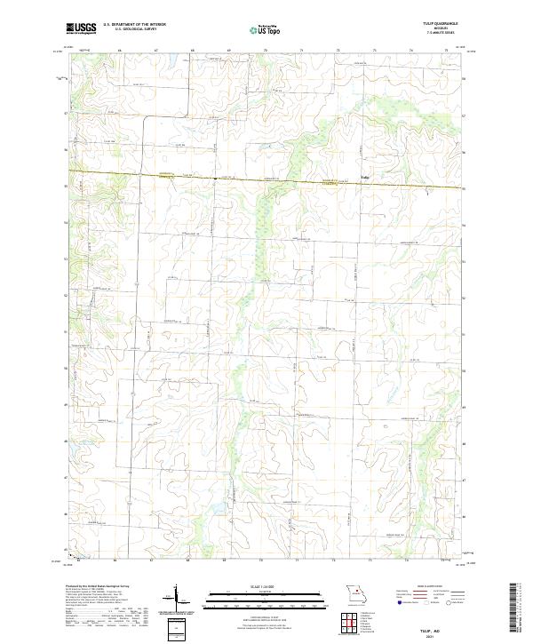Tulip, MO — USGS 7.5-minute topo (2021)