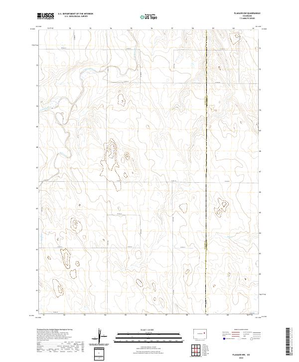 Flagler NW, CO — USGS 7.5-minute topo (2022)