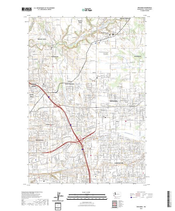 Orchards, WA — USGS 7.5-minute topo (2023)