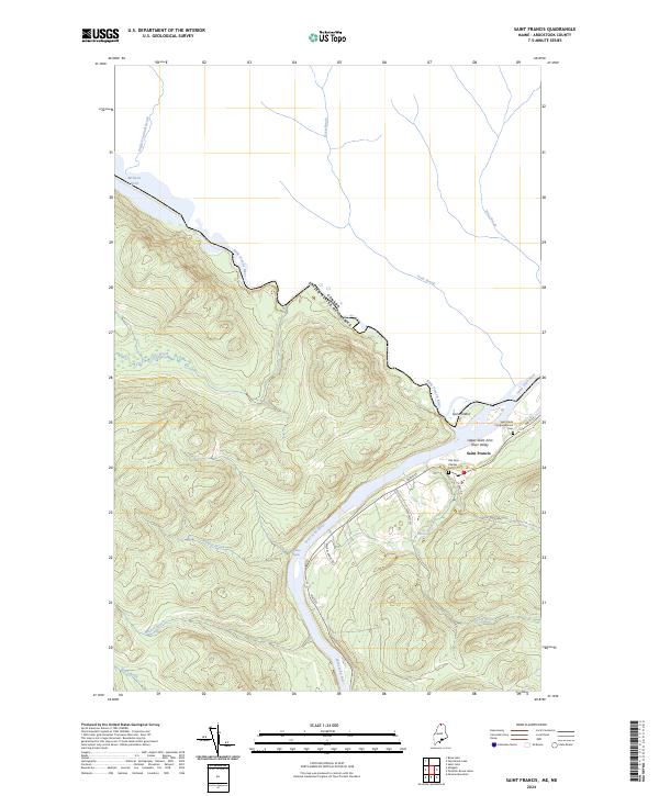 Saint Francis, ME-NB — USGS 7.5-minute topo (2024)
