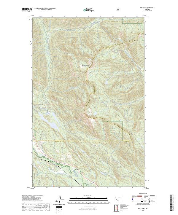 Bull Lake, MT — USGS 7.5-minute topo (2024)