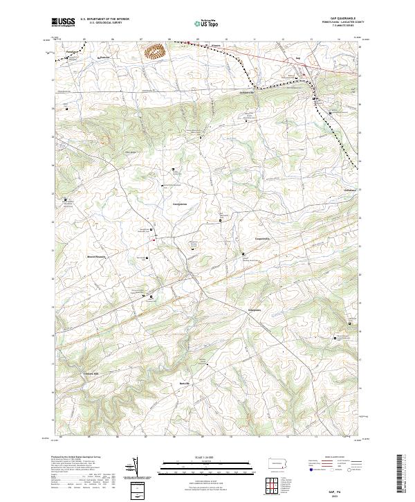 Gap, PA — USGS 7.5-minute topo (2023)