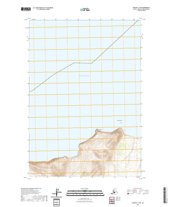 Karluk C-1 NW, AK — USGS 7.5-minute topo (2021)