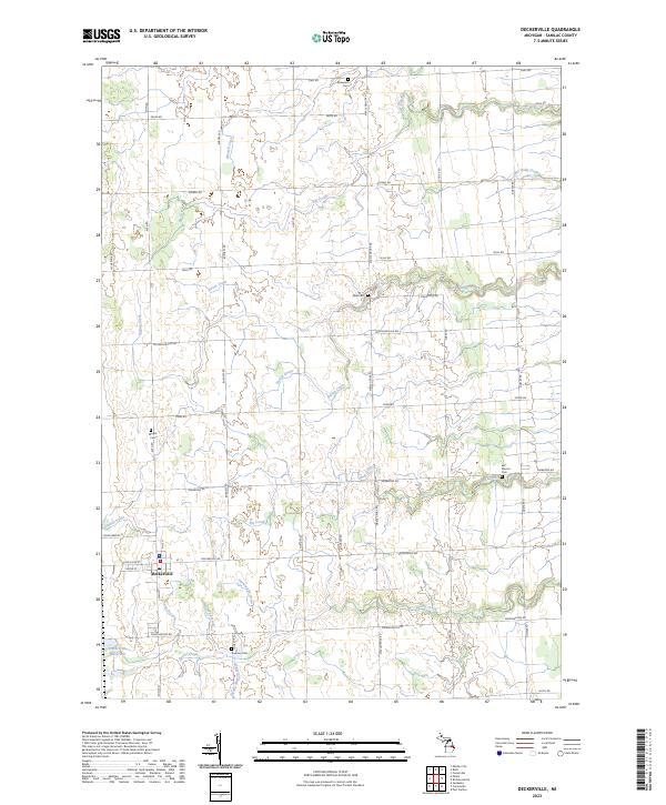 Deckerville, MI — USGS 7.5-minute topo (2023)
