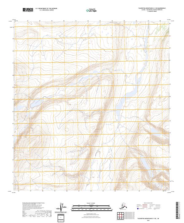 Talkeetna Mountains C-3 SE, AK — USGS 7.5-minute topo (2023)