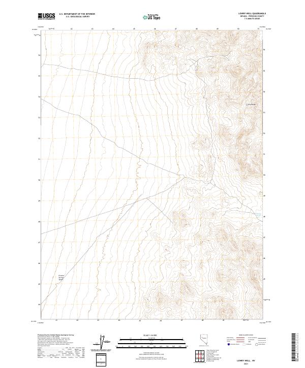 Lowry Well, NV — USGS 7.5-minute topo (2021)