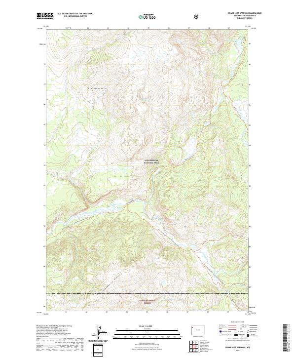 Snake Hot Springs, WY — USGS 7.5-minute topo (2021)