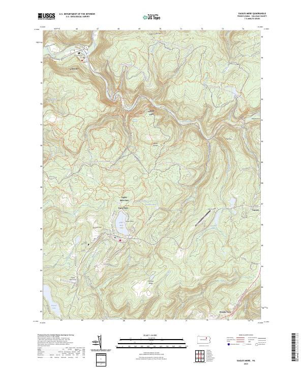 Eagles Mere, PA — USGS 7.5-minute topo (2023)