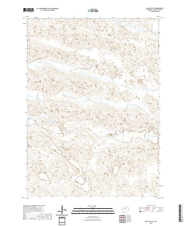 Allen Valley, NE — USGS 7.5-minute topo (2021)